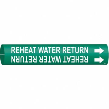 Pipe Marker Reheat Water Supply