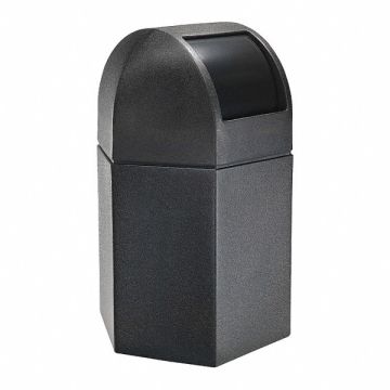 Waste Container Dome Lid Blk 45 gal.