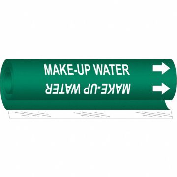 Pipe Marker Make-Up Water 5 in H 8 in W