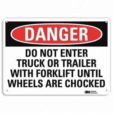 Danger Sign 10 in x 14 in Aluminum