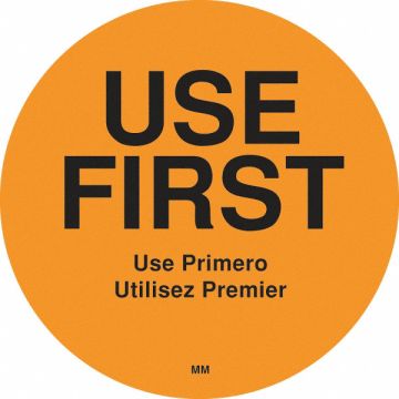 Use First Label Orange PK500