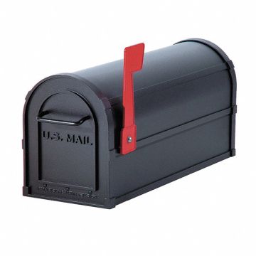 D0051 Heavy Duty Mailbox Black 7.5x9.5x20.5 In