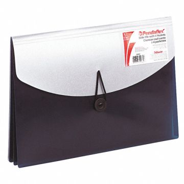 Expandable File Wallet Blue/Silver Poly
