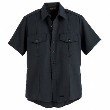 FR Short Sleeve Shirt Navy 50 in. Snaps