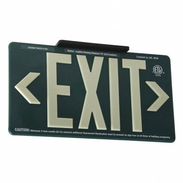 Exit Sign 8 5/8 in x 15 7/8 in Plastic