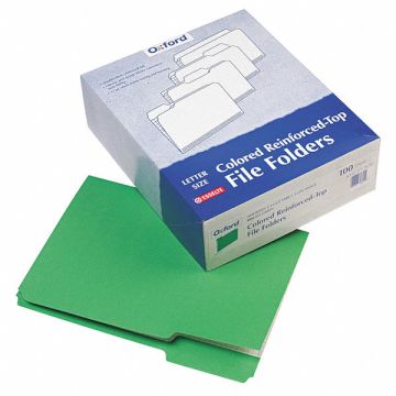 Letter File Folders Bright Green PK100