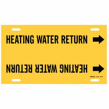 Pipe Marker Heating Water Return 10in H