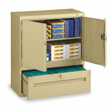 Lateral File Drawer Cabinet 1 Shelf Sand