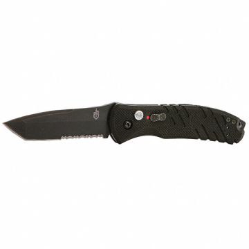 Automatic Knife Serrated Tanto 3-1/2 in