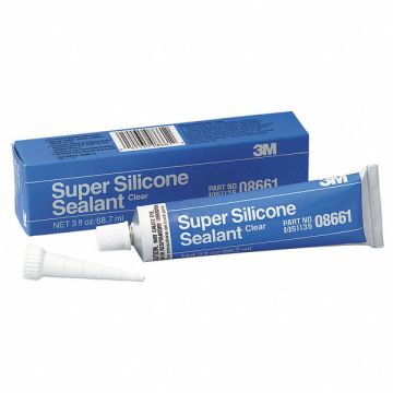 Silicone Sealant 3 oz Tube Clear