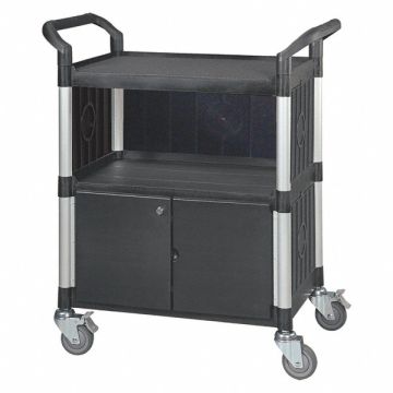 Enclosed Cart Polypropylene Black 400lb