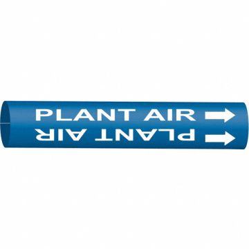 Pipe Marker Plant Air 10 in H 24 in W