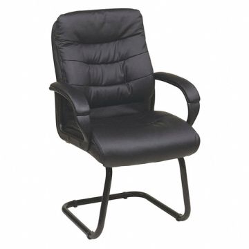 Deluxe Visitor Faux Leather Chair Black