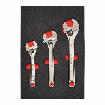 Adj. Wrench Sets Steel Satin 8 to 12