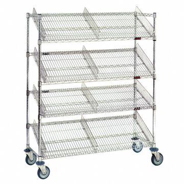 Suture Cart 36x69 Chrome 5 Shelves