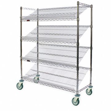 Slanted Shelf Wire Cart 18 in W