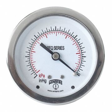 Pressure Gauge 2-1/2 Dial Size Silver