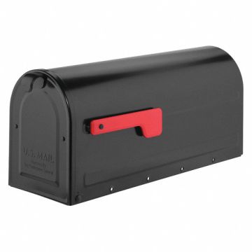 Mailbox 1 Door Black 8-21/32 H