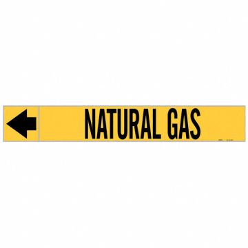 Pipe Marker Natural Gas 1in H 8in W