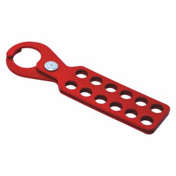 Lockout Hasp Red 8-1/2 in L Steel
