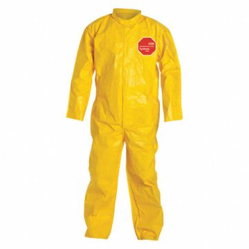 Collared Coverall Open Yellow 5XL PK12