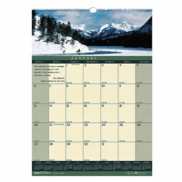 Monthly Wall Calendar 12x16-1/2 In.