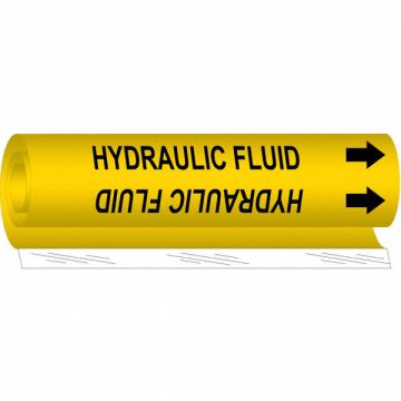 Pipe Marker Hydraulic Fluid 5in H 8in W