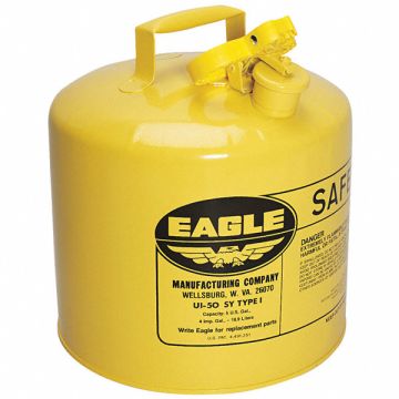 Type I Safety Can 5 gal Yellow 13.5In H
