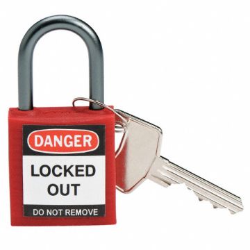 H1700 Lockout Padlock KD Red 1-2/5 H