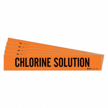 Pipe Marker Black Chlorine Solution PK5