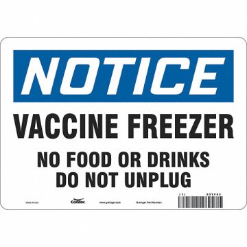 Vaccine Freezer Sign