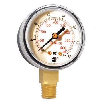K4563 Pressure Gauge 0 to 400 psi 0 to 28 Bar