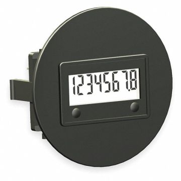LCD Hour Meter SAE Round Flush 8 digit
