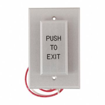Push to Exit Button 24VDC Silver Button