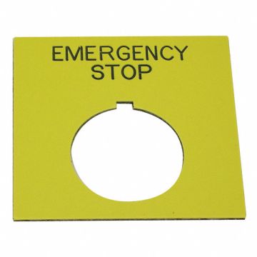 Legend Plate Rectangular Emergency Stop