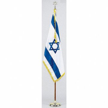 Israel Flag Set W/base Nylon