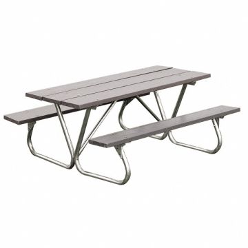Picnic Table 72 W x68 D Gray