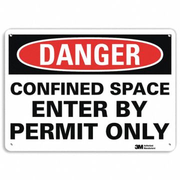 Danger Sign 7 in x 10 in Aluminum