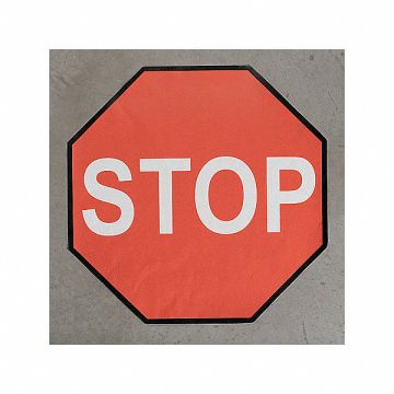 Floor Stop Sign 54x54in Indstrl Compsite