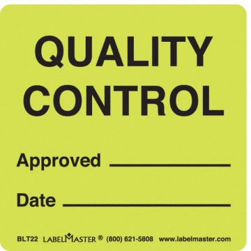 Quality Control Approvd Date Label PK500