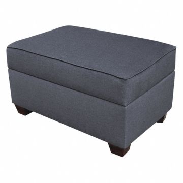 Storage Ottoman 24 W Blue Upholstery