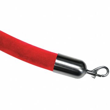 Barrier Rope Velour Red 3 ft L