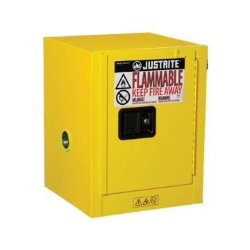 Cabinet,Safety, Flammable, 4Gal,1 Shelf, 1 M/C Door, Yellow