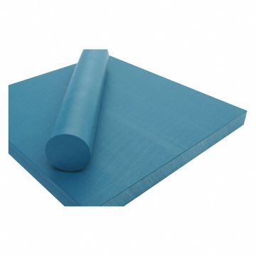 Plastic Rod Nylon 6 3 Dia 1ftL Blue