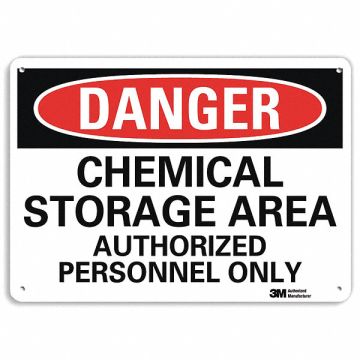Danger Sign 7 in x 10 in Aluminum