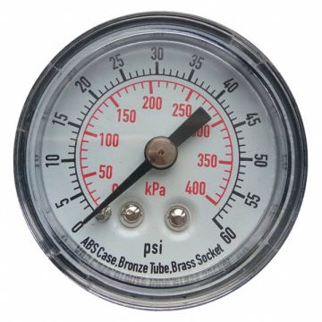 D1335 Pressure Gauge 0 to 60 psi 0 to 400 kPa