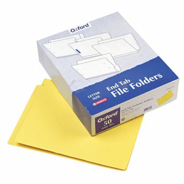 Letter File Folders Yellow PK50