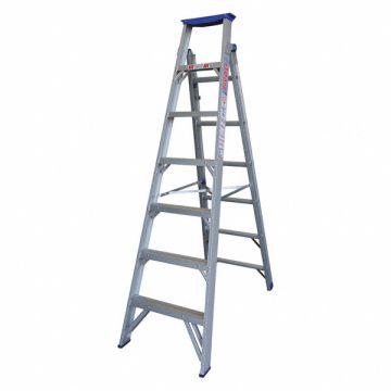 Dual Purpose Ladder 7 ft H Aluminum