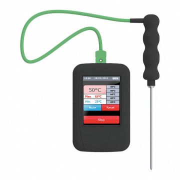 Touchscreen Thermometer Data Logging