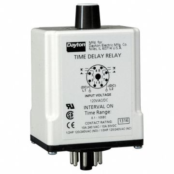 H7811 Time Delay Relay 120VAC/DC 10A DPDT
